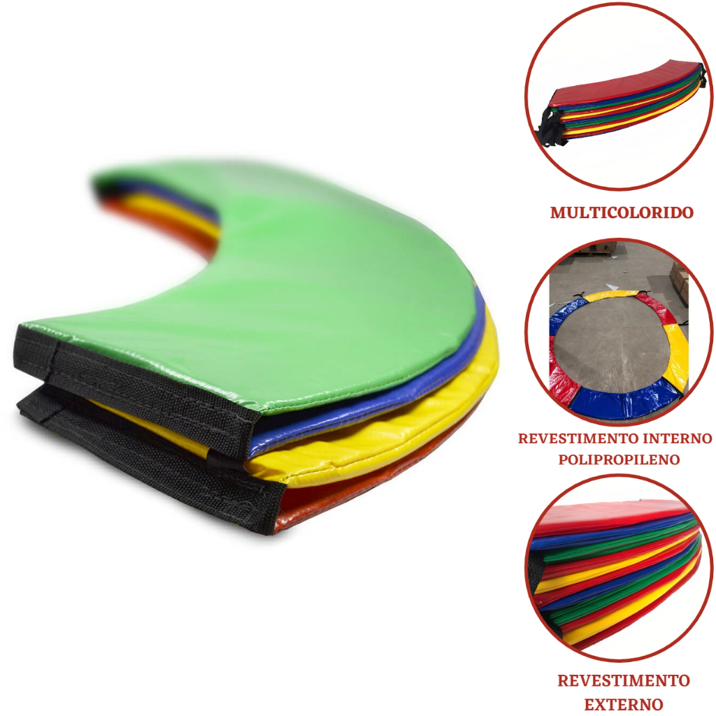 Protetor de Molas para Cama Elástica Pula Pula Trampolim 2,30m - Acessório para Cama Elástica