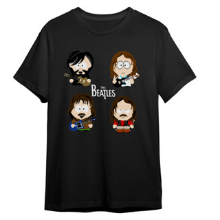 Camiseta Basica Rock Banda The Beatles Desenho Versao South Park Masculino E Feminino