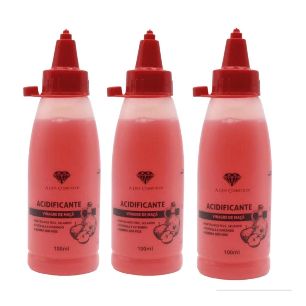 kit 3 Tônico Acidificante de Vinagre de Maçã A Liga Cosméticos 100ml (cada)