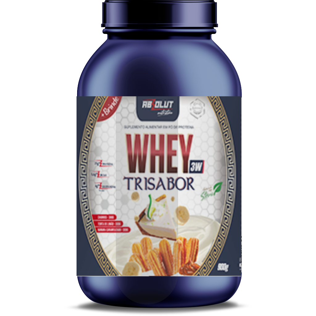 Whey Protein 3W (Concentrado, Isolado, Hidrolisado) 900gr Trisabor - Suplemento alimentar - Absolut Nutrition