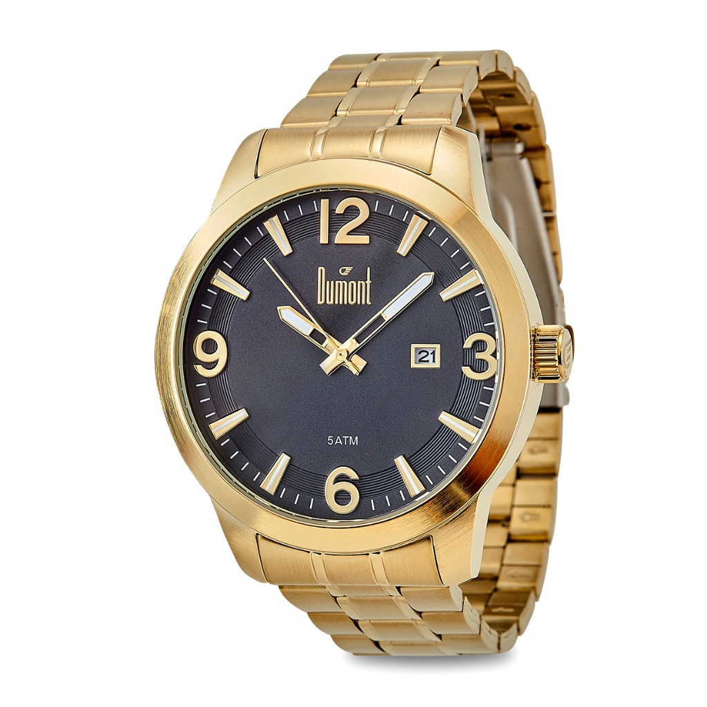 Relogio Dumont Masculino Dourado Fundo Preto Du2315ao/4c em Oferta na Shopee