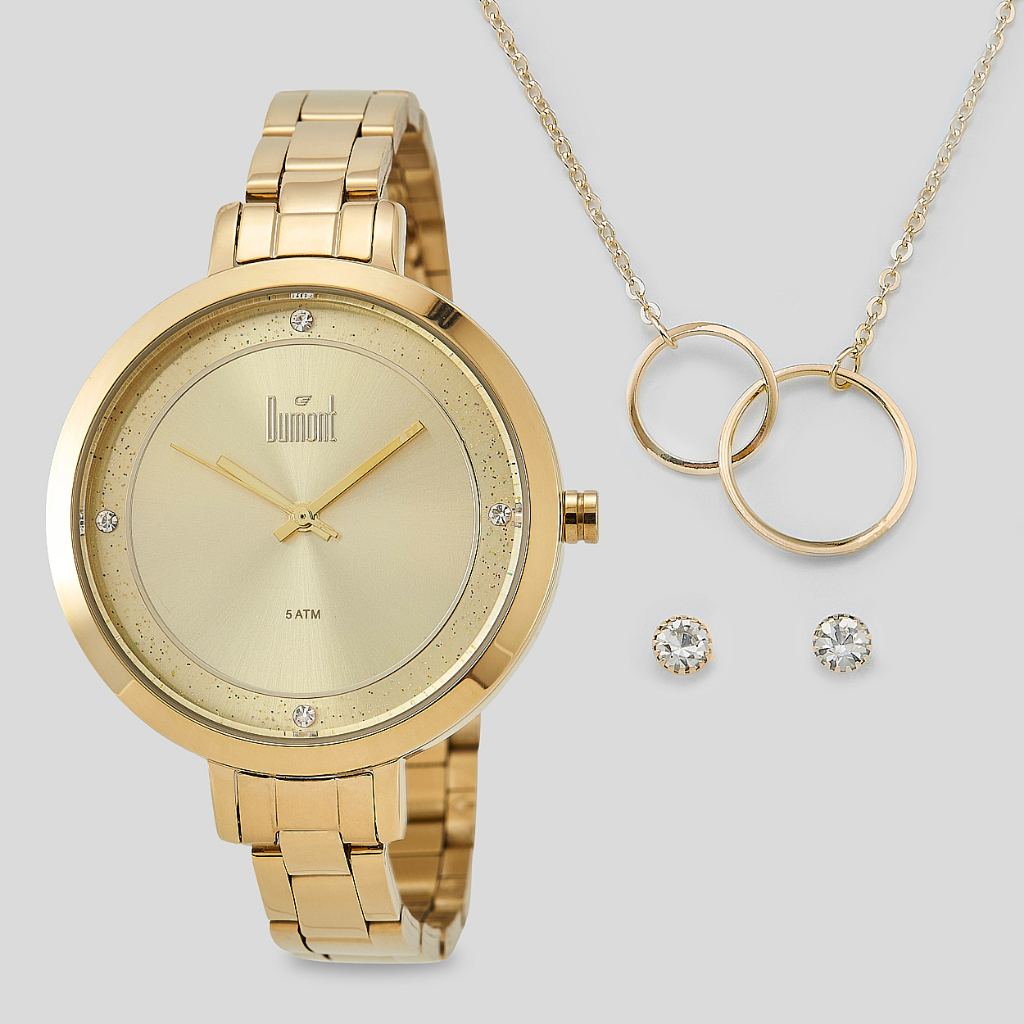 Relogio Dumont Feminino Dourado Dugm10Ai/K4D