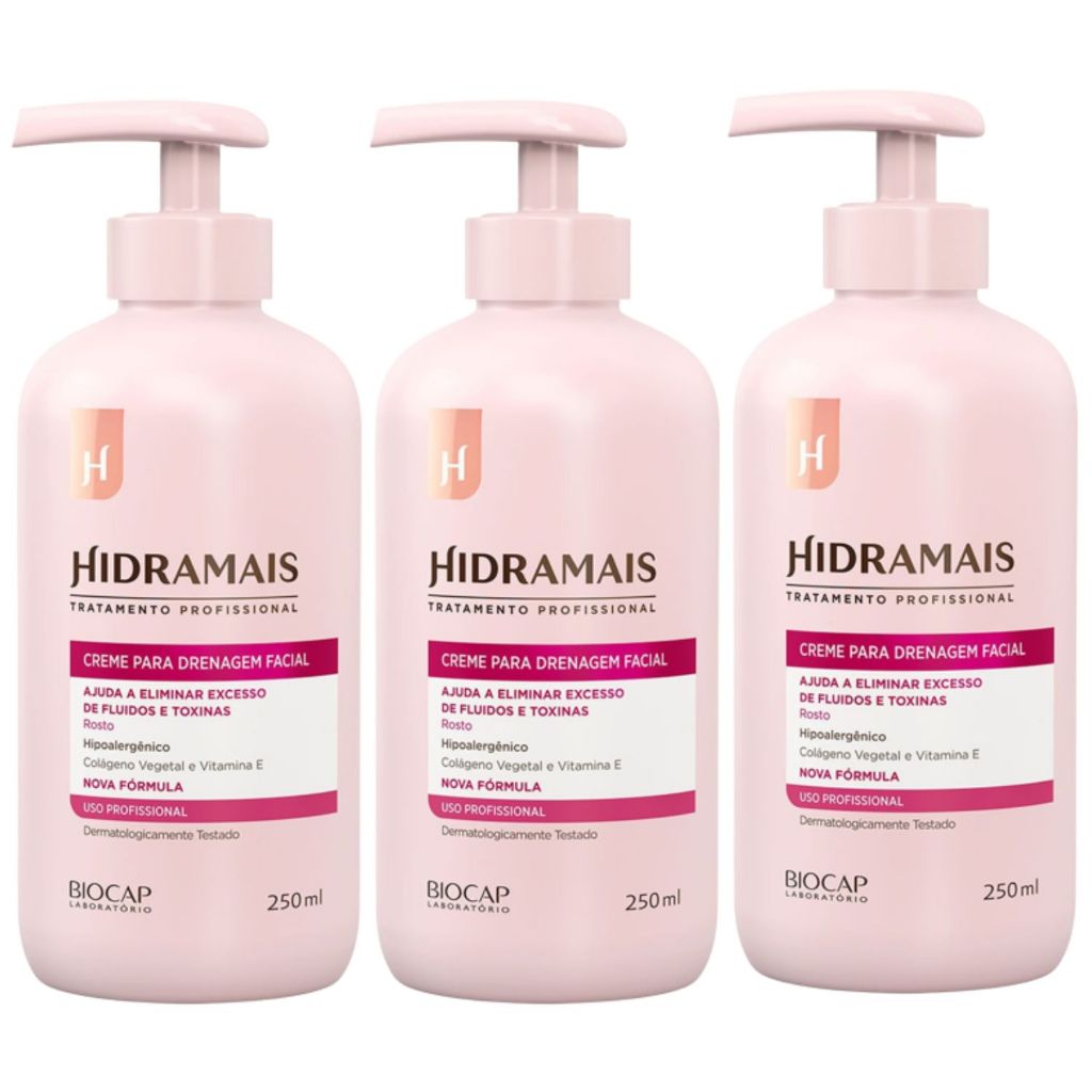Kit 3 Hidramais Sérum Facial Hidratação Profunda Creme Corporal 250ml