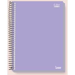 CADERNO UNIVERSITÁRIO LILAS 10 MATÉRIAS 200 FOLHAS CAPA DURA ESPIRAL TAMOIO