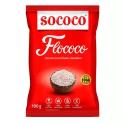 Coco em Flocos Integral Desidratado Flococo 100g - Sococo