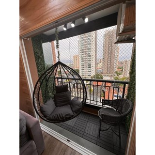 KIT 8 PEÇAS DECK MODULAR ANTIDERRAPANTE TEXTURA MADEIRA PLÁSTICO 30x30 AMBIENTES INTERNO E EXTERNO PISCINA VARANDA TERRAÇO SACADA JARDIM