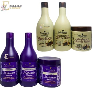 Kit Matizador Platinum + Kit mandioca maycrene 500ml