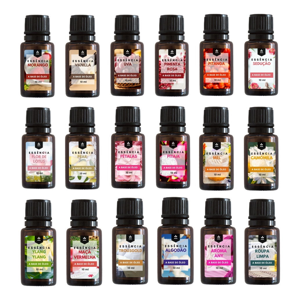 Kit 3 Essências Puras A Base De Óleo Para Difusor, Aromatizador, Velas e Sabonetes