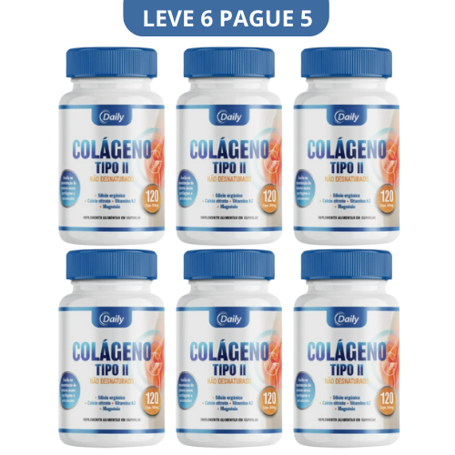 Kit Colágeno Tipo 2 Daily 40mg Leve 6 Pague 5