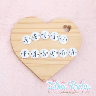 Feliz Páscoa - Com Botões de 18 mm - Aplicação Artesanato, Costura , Patchwork, Natal, Papai Noel, Decoração