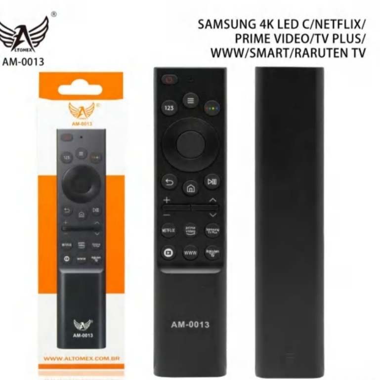 Controle Remoto am-0013/le-768-0 Compatível Com Smart Tv Samsung Serie Au7700 Au8000 Netflix Prime 4K BN59-1357A