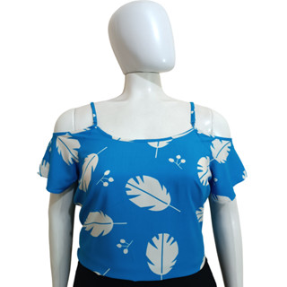 Blusa Blusinha Feminina Plus Size Ciganinha Viscose Estampada M G GG 038