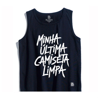 Regata Camiseta Masculina Black8 Verão Frases Minha Última Camiseta Limpa