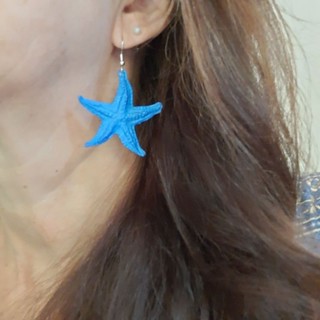 Brinco Estrela Mar Concha Tendência cores Neon coloridos Verão