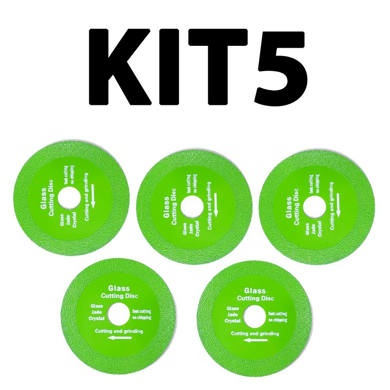5 Pcs Disco De Diamante Corte De Vidro Polimento Lâmina Fina 100mm em Oferta na Shopee