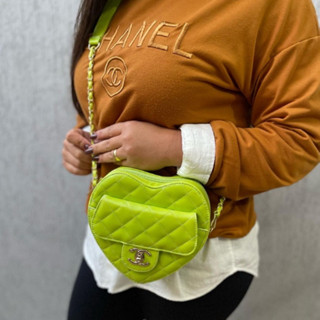 Bolsa Feminina Chanel Coração Baladinha Transversal Envio Imediato
