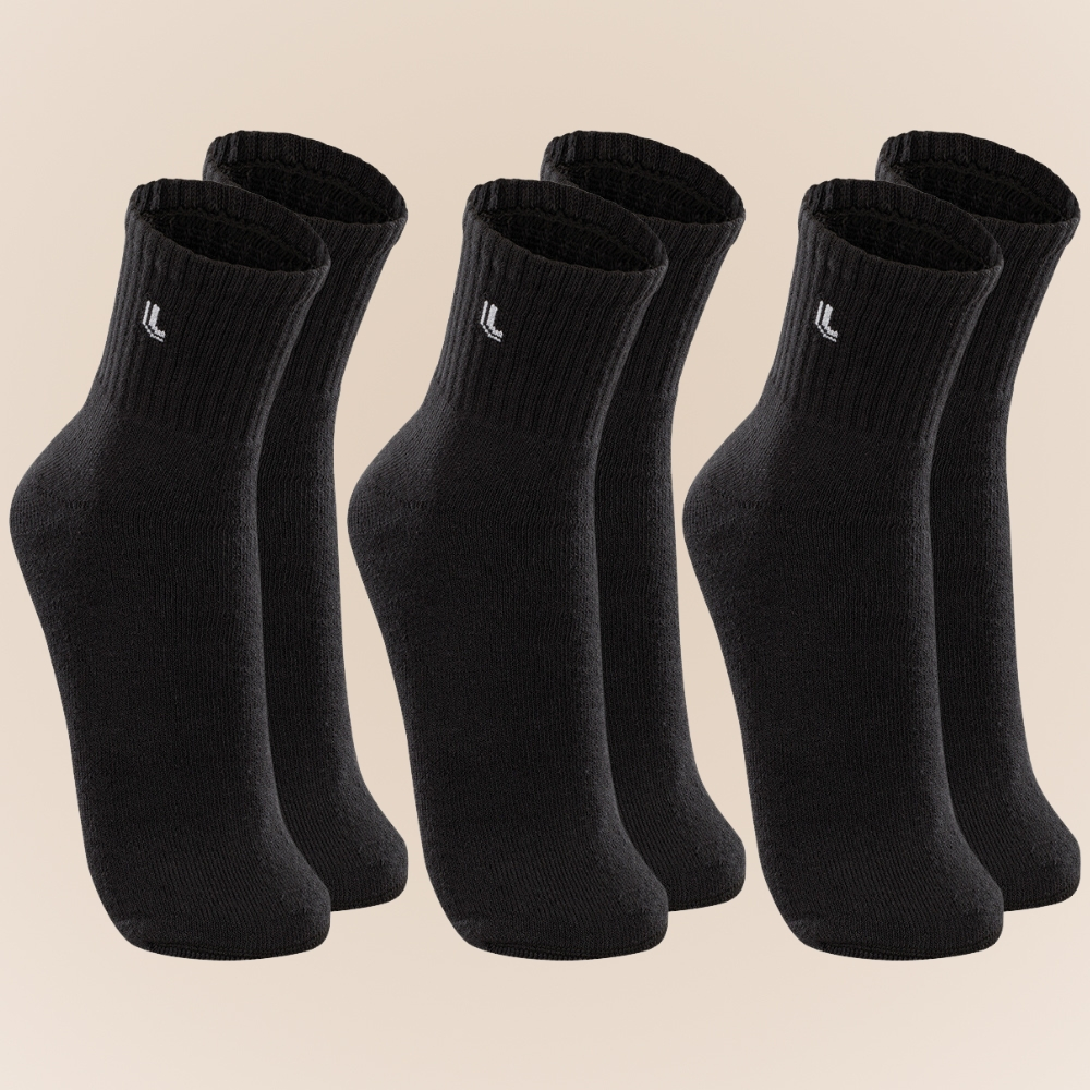 Kit Com 3 Pares Cano Médio Meias Lupo Original Algodão Unissex Masculino E Feminino em Oferta na Shopee