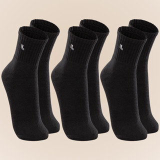 Kit Com 3 Pares Cano Médio Meias Lupo Original Algodão Unissex Masculino E Feminino