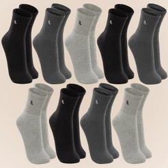 Kit Com 9 Pares Cano Médio Meias Lupo Original Algodão Unissex Masculino E Feminino
