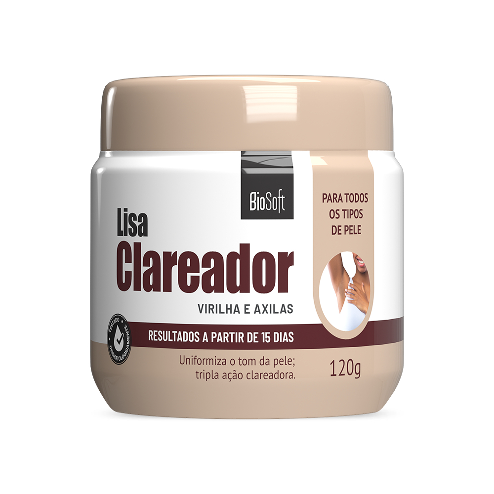 Creme Lisa Clareador de Axilas e Virilhas 120g em Oferta na Shopee