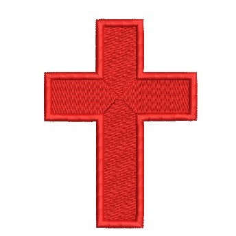 Patch bordado Cruz vermelha Jesus Cristo c/ carrapicho, p/ costurar, termocolante Jesus me libertou