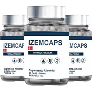 3 Izemcaps 180 Cápsulas 100% Natural - Melhor Que Ozempill