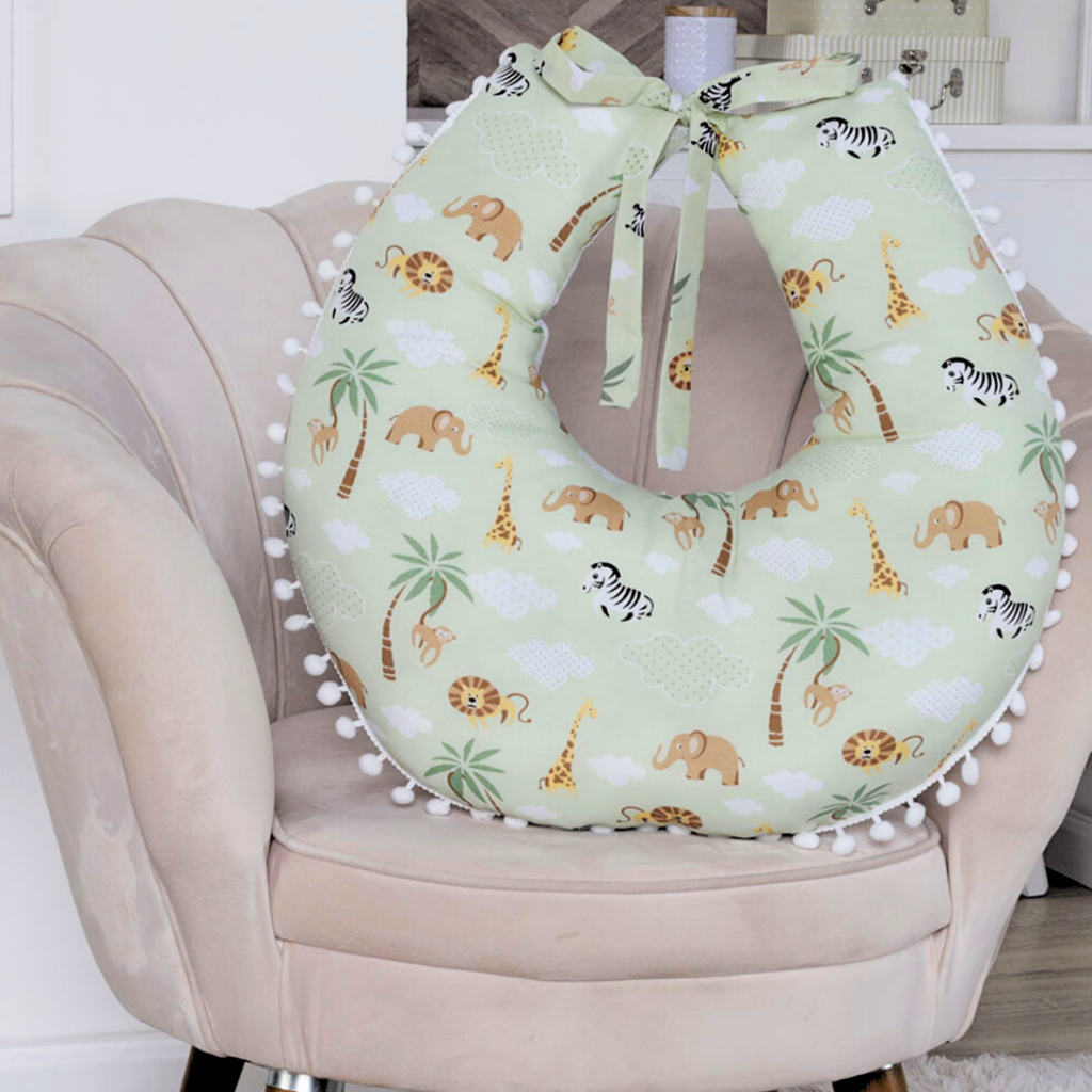 Almofada Para Amamentação Travesseiro para Amamentar Bebê Luxo Menino e Menina Estampa 100% Algodão