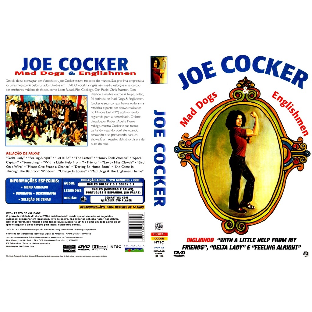 DVD - JOE COCKER - MAD DOG - ENGLISHMEN