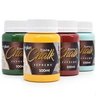 Tinta Chalk Supremo - Super Cobertura 100ml Gliart - Artesanato - Metal - Pet - MDF - Vidro - Madeira em Oferta na Shopee
