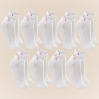 Kit De 9 Pares De Meias Originais Lupo Sport Feminino Cano Curto Em Algodão