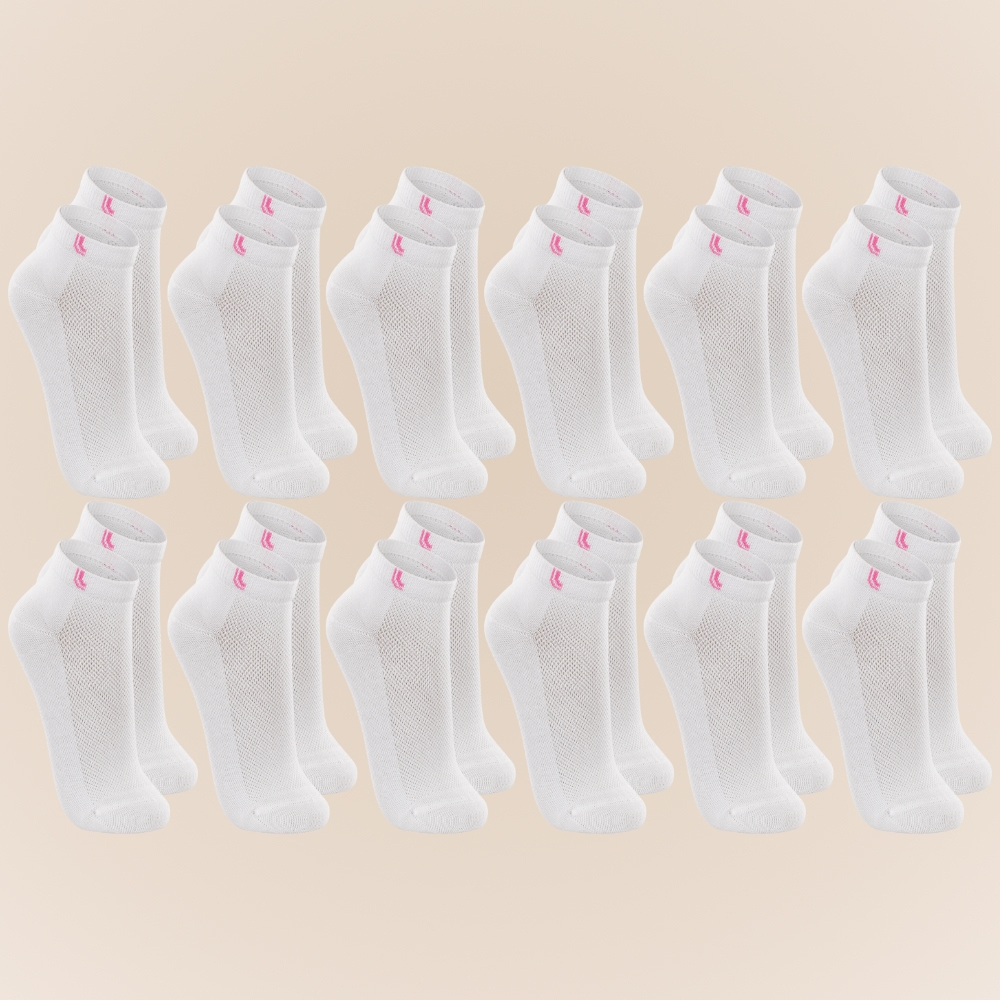 Kit De 12 Pares De Meias Originais Lupo Sport Feminino Cano Curto Em Algodão - Women Clothes