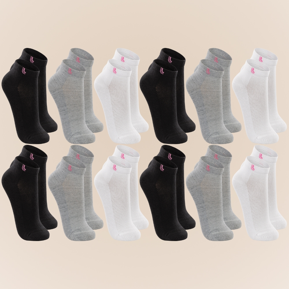 Kit 12 Pares De Meia Cano Curto Original Lupo Esportiva Feminina - Women Clothes