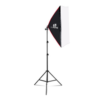 Kit de Luz Softbox Iluminação Continua 50x70cm e Tripé Pedestal de 2 metros Sou Foto para Estúdio Fotográfico ou Video Aula Youtuber Tiktoker Influencer Foto de Produto Still Uso Profissional ou Caseiro Amador Do Iniciante ao Avançado