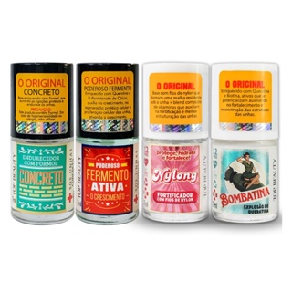Kit Bases CONCRETO Endurecedor + FERMENTO Ativa Crescimento + BOMBATINA + NYLONG - Top Beauty em Oferta na Shopee