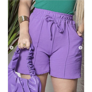Shorts Duna Feminino Com Bolso Plus Size Várias Cores em Oferta na Shopee