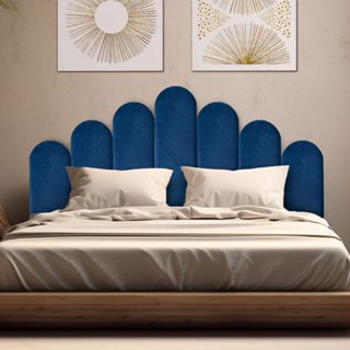 Monte sua Cabeceira Estofada Para Quarto Infantil Modelo Nuvens 60x20cm - Várias Cores