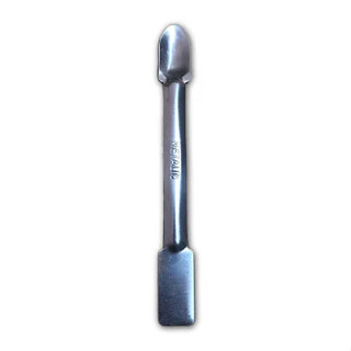 Espatula Com Colher Em Chapa De Aco Inox De 12 Cm em Oferta na Shopee
