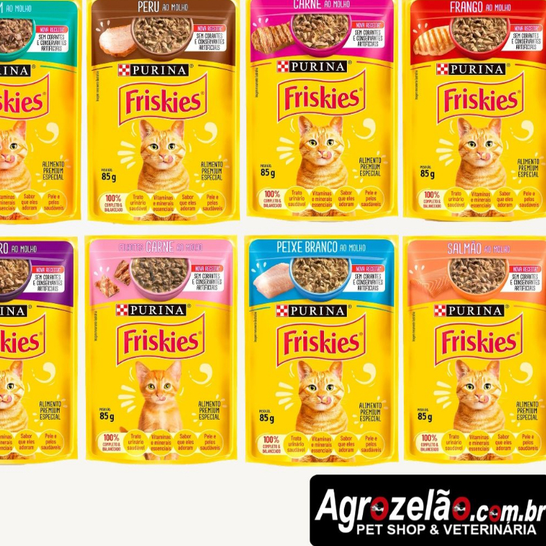 Kit com 15, 30 e 45 Unidades - Sache Friskies 85g