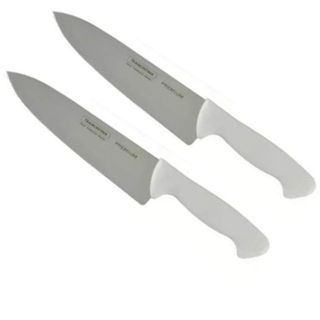 Kit 2 Facas de Carne Chef 8" Tramontina Premium Churrasco Açouque Prossicional Lâmina Aço Inox Cabo Polipropileno em Oferta na Shopee