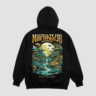 Blusa de Frio Moletom Mafiaclub Streetwear waterfall com Bolso e Capuz
