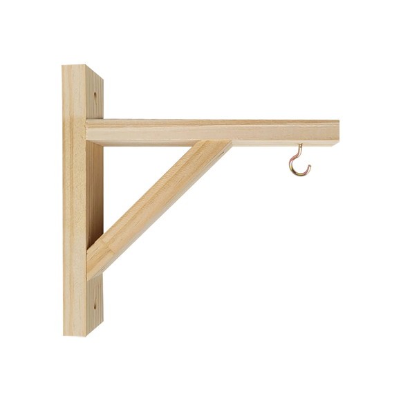 KIT (2 UNIDADES) Suporte Mão Francesa para Plantas e flores de Madeira Laminada de Pinus