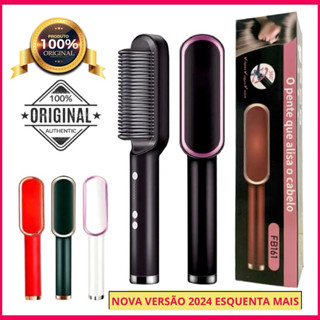 Escova Alisadora Bivolt 5 em 1 Alisa, Hidrata, Modela, Alinha e Anti-Frizz