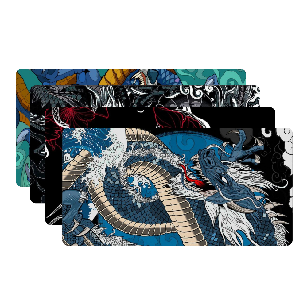 Mouse pad Gamer Speed Extra Grande Dragão Colorido Anime Oriental Chines Japones  Vários Tamanhos Original