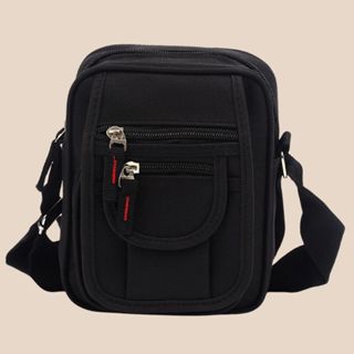 Bolsa Shoulder Bag Lateral Bolsa Transversal Pochete com Zíper Unissex Alça regulável