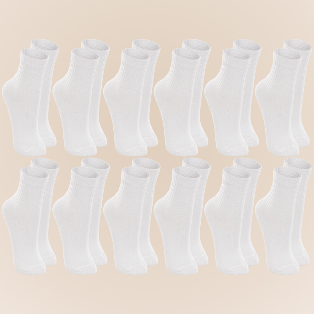 Kit Com 12 Pares De Meias Lupo Cano Médio Infantil Para Menina E Menino Cores Sortidas - Baby & Kids Fashion