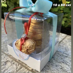 10~50 caixas para ovo de páscoa em pé com viso 100/150 gramas branca 10X10X10 (CHOCO)