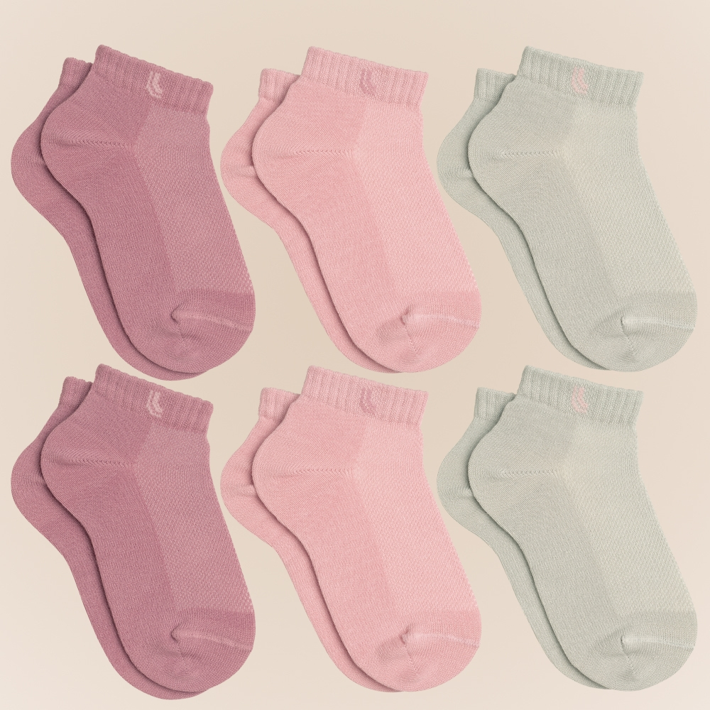Kit De 6 Pares Meias Lupo Kids Infantil Cano Curto Algodão Tamanho 24 ao 35