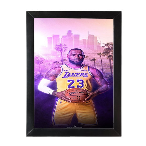 Quadro Decorativo LeBron James – Lakers, Miami, Basquete, Jogador, NBA, Decoração para Sala e Quarto