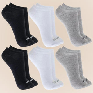 Kit Com 6 Pares de Meias Sport Mash Cano Curto em Algodao Unissex Para Corrida Caminhada
