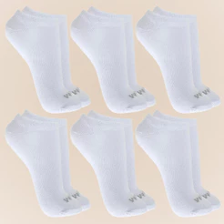 Kit Com 6 Pares Meias Soquete Mash Feminina E Masculina Cores Basicas